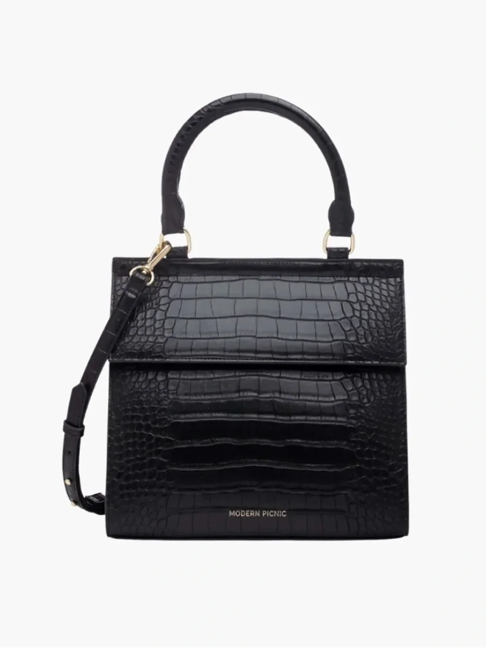Modern Picnic black croc